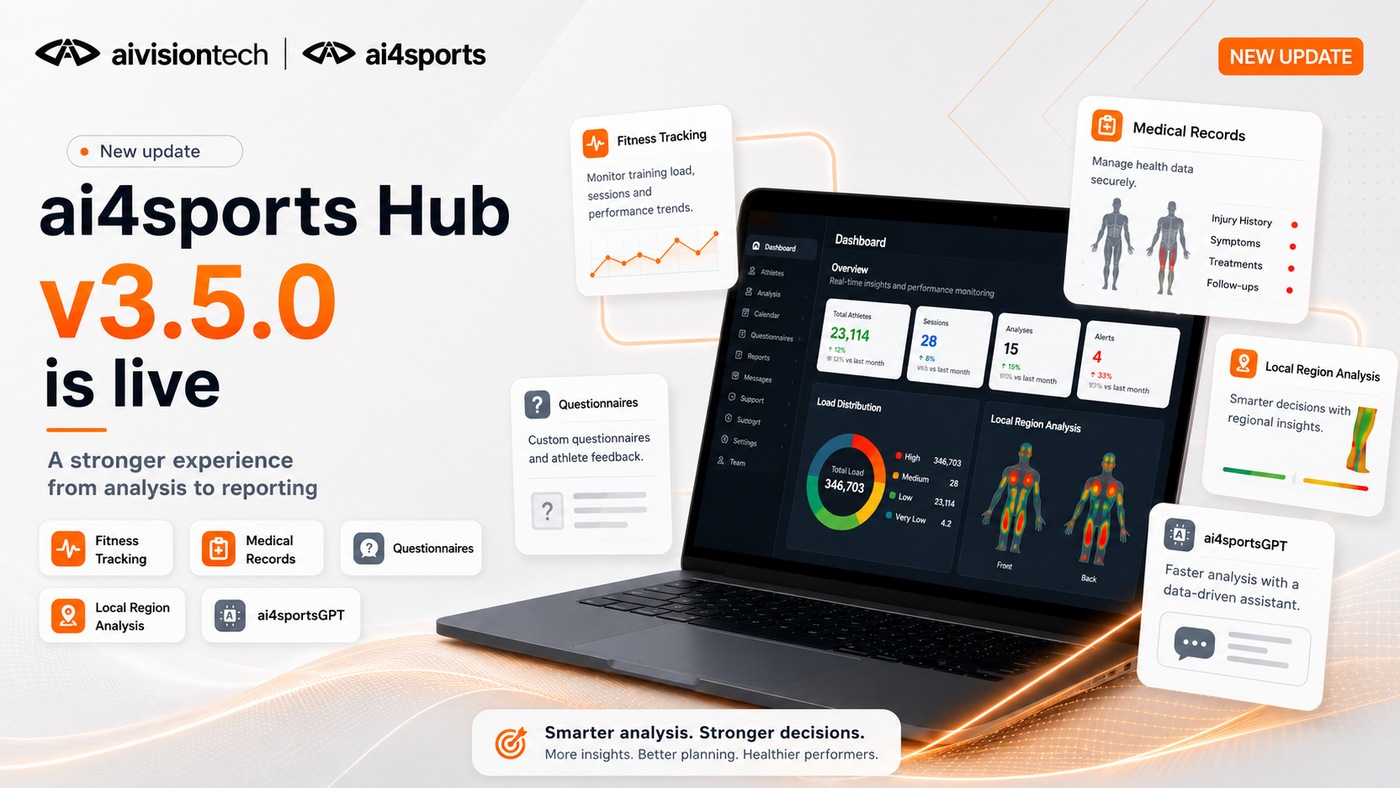 ai4sports Hub v3.5.0 Update mit neuen Funktionen