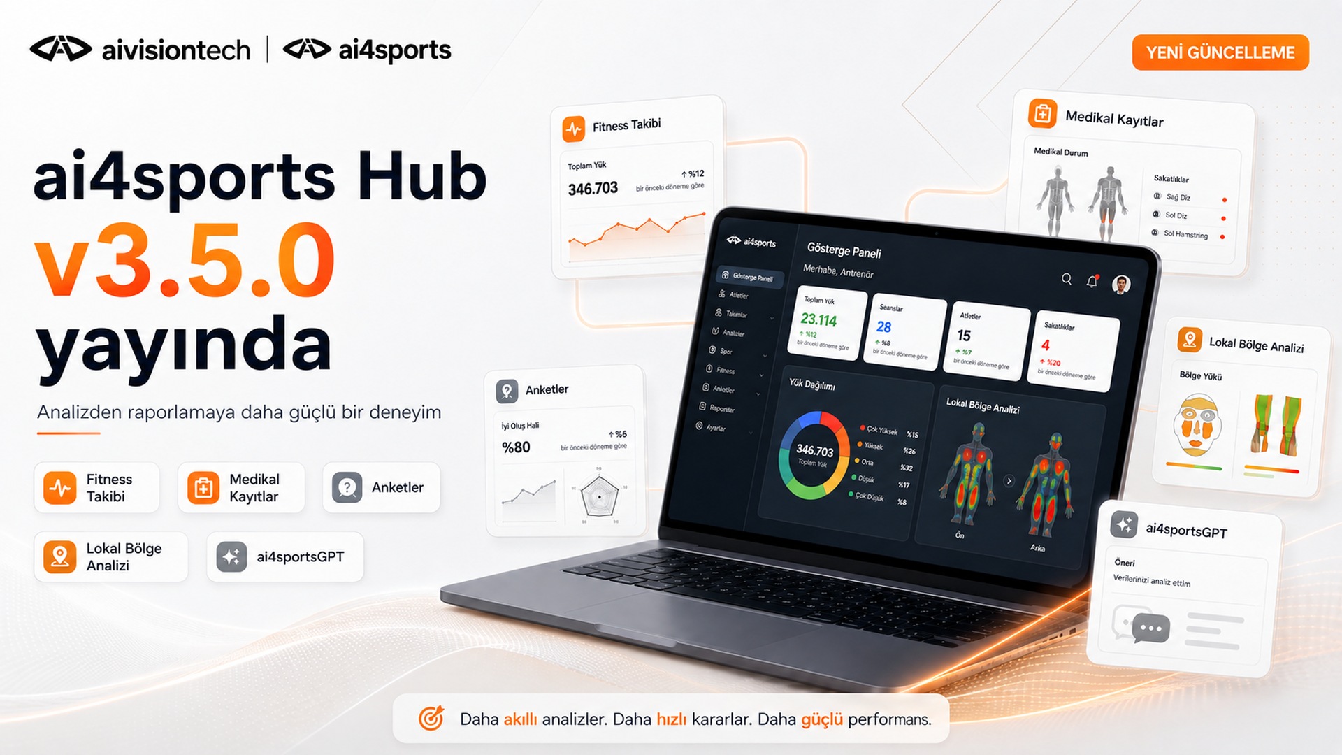 ai4sports Hub v3.5.0 güncellemesi ve yeni özellikler