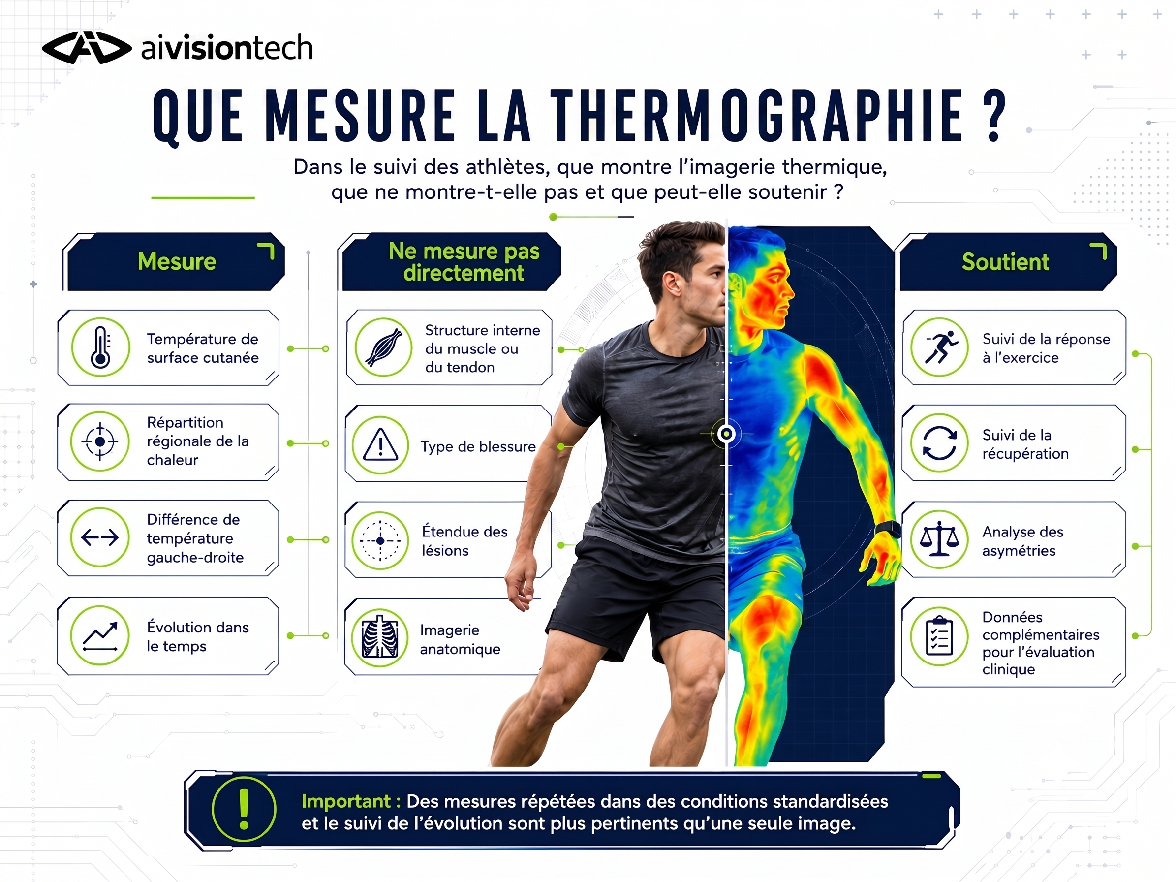 Ce que la thermographie mesure, ne mesure pas et les processus qu’elle soutient