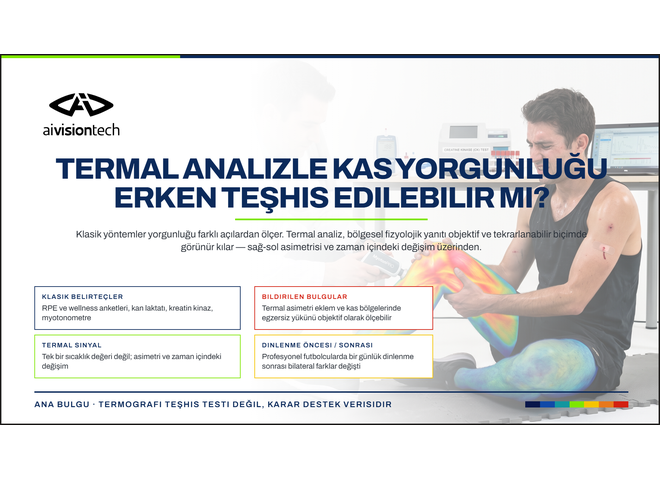 Kas yorgunluğu takibinde termal analiz ve klasik belirteçleri karşılaştıran sporcu görseli