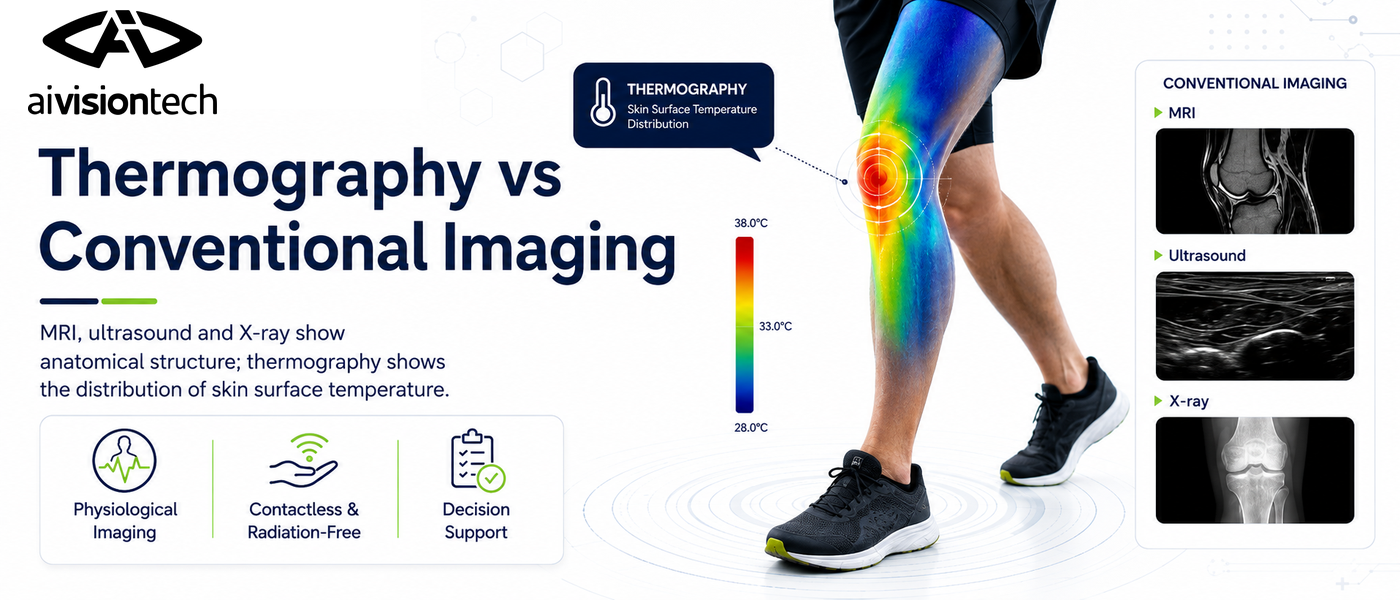 Comparison of thermography, MRI, ultrasound and X-ray imaging methods